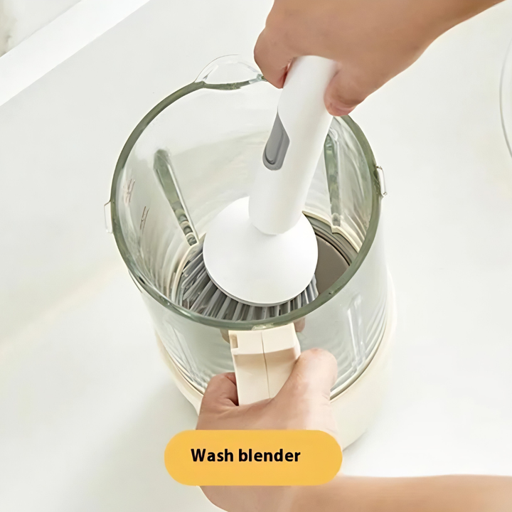 Adjustable Kitchen Cleaning Brush with Soap Dispenser