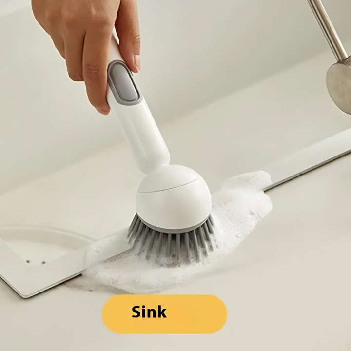 Adjustable Kitchen Cleaning Brush with Soap Dispenser