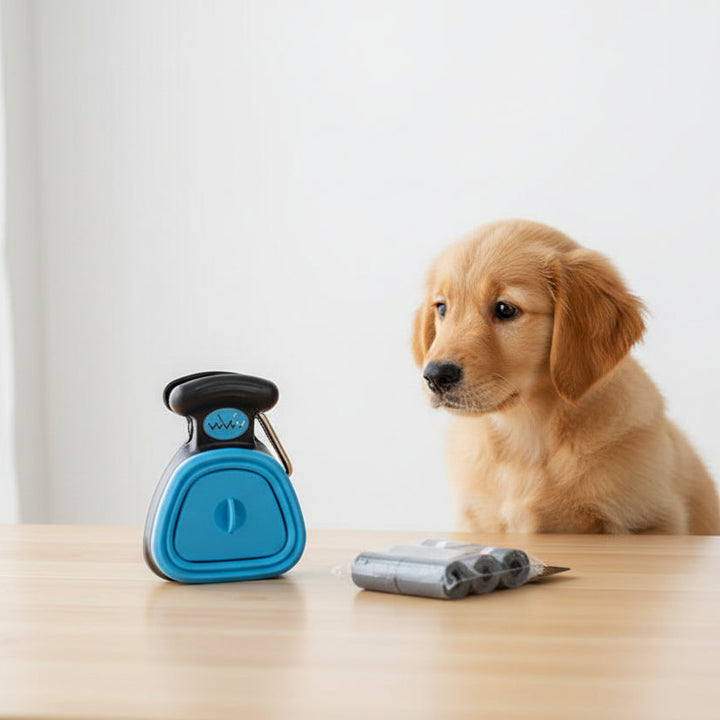 Foldable Pet Waste Scooper with Bags – Hygienic & Effortless Cleaning
